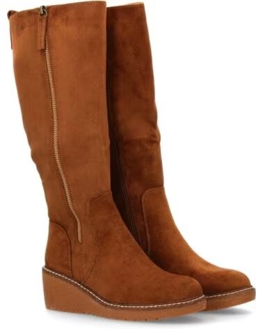 SPORT3PUNTO0 VR5-2028-TAUPE BOTAS ALTAS DE ANTE CON CUÑA VARIOS COLORES
