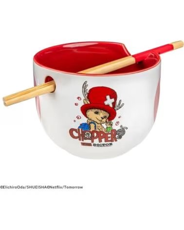 CINEREPLICAS TAZÓN DE RAMEN Y PALILLOS ONE PIECE NETFLIX TONY CHOPPER
