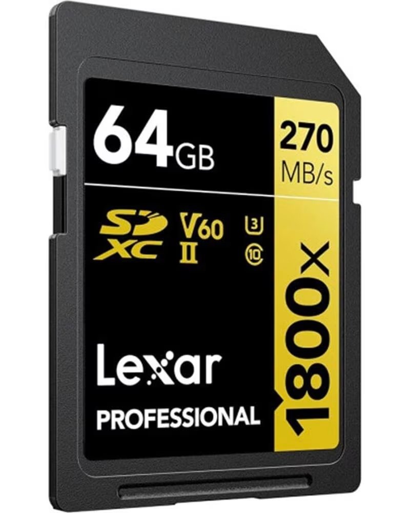 LEXAR SPEICHERKARTE SDXC PROFESSIONAL 1800X 64GB UHS - II C10 V60
