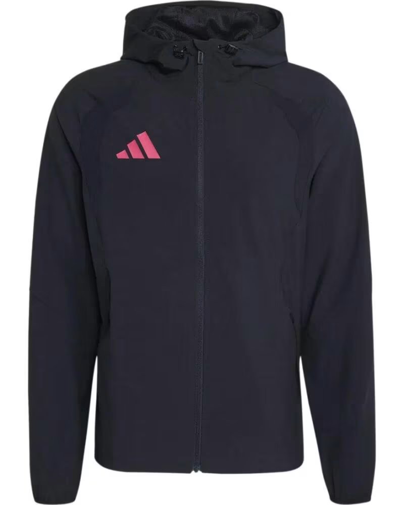 ADIDAS VESTE COUPE-VENT TIRO TRAVEL NOIR ET ROUGE NEGRO