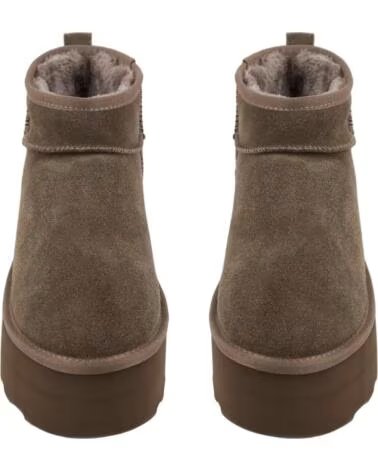 BB UP 1029 DAMEN STIEFELETTE VELOURSLEDER DOPPELTE SOHLE GRAU GREY