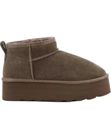 BB UP 1029 DAMEN STIEFELETTE VELOURSLEDER DOPPELTE SOHLE GRAU GREY