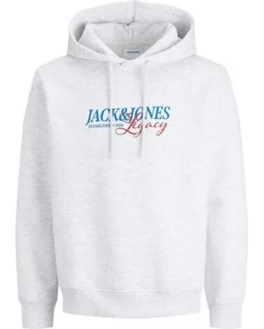JACK AND JONES SWEATSHIRT COM CAPUZ JJJADE 12298438 GRIS