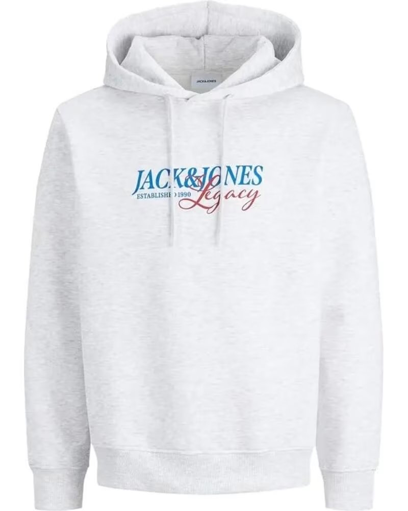 JACK AND JONES SWEATSHIRT COM CAPUZ JJJADE 12298438 GRIS