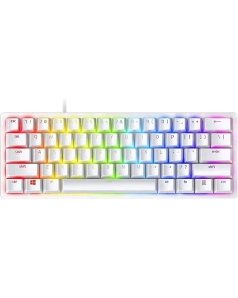 RAZER TECLADO HUNTSMAN MINI MERCURY RED SWITCH USB USA BLANCO