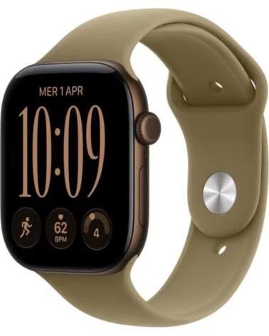 APPLE Watch Series 12- GPS- Cellular- 46mm- Bronce Oscuro- Correa Deportiva Verde Oliva M-L
