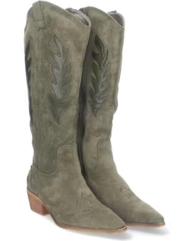 SPORT3PUNTO0 FZ23-10 HOHE WESTERNSTIEFEL AUS GRÜNEM WILDLEDER VARIOS COLORES