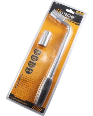 CHIAVE A BUSSOLA TELESCOPICA HOTECHE 191721 PER RUOTE AUTO MOTO E BICI 350-530 MM MULTICOLOR