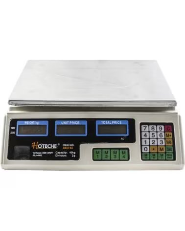 HOTECHE ELEKTRONISCHE LADENWAAGE MIT PREISBERECHNUNG 40KG 285142 MULTICOLOR