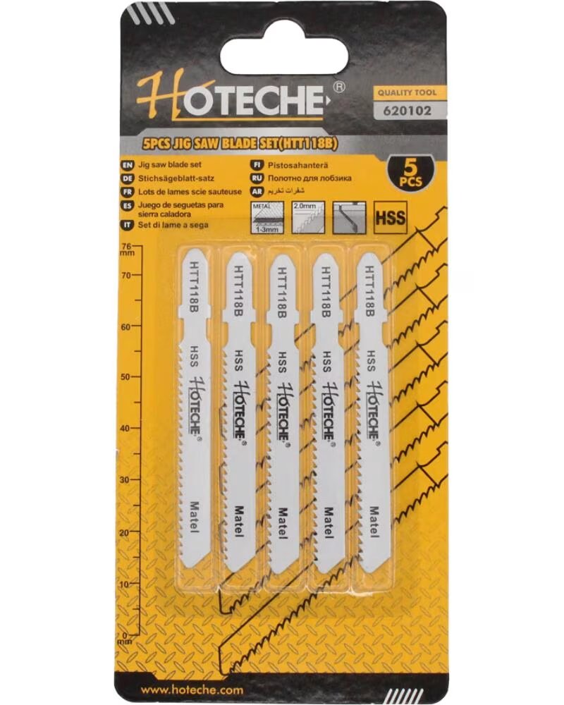 HOTECHE 5ER SET STICHSÄGEBLÄTTER FÜR METALL HTT118B MULTICOLOR