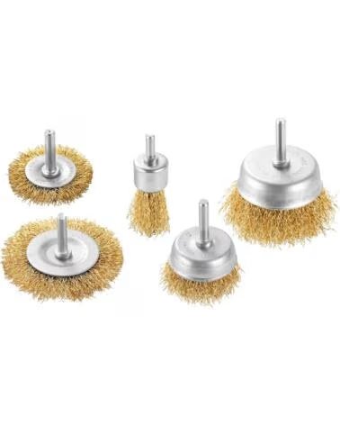 HOTECHE 5-TEILIGES SCHAFT-DRAHTBÜRSTENSET 591003 MULTICOLOR