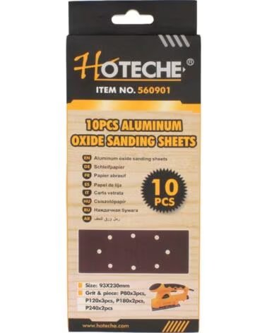 HOTECHE ELEKTROWERKZEUG ALUMINIUMOXID SCHLEIFPAPIER 560901 MULTICOLOR