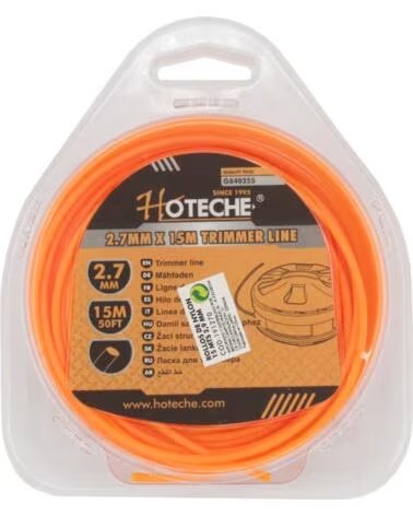 FIO DE NYLON PARA ROÇADORA HOTECHE 27 MM X 15 M G840255 MULTICOLOR
