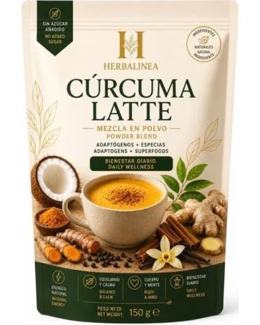 HERBALINEA CURCUMA LATTE GOLDEN MILK 150 G - D´ORO IN POLVERE CON SUPERFOOD