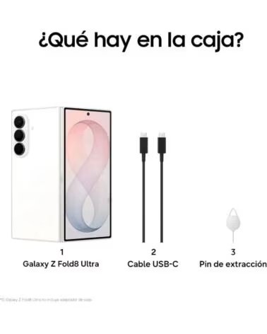 SAMSUNG Smartphone Galaxy Z Fold8 Ultra 12GB- 512GB- 8- 5G- Blanco