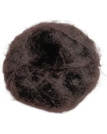 LUZ COLOR MOHAIR 90 MARRON FONCÉ 428 PELOTE DE LAINE