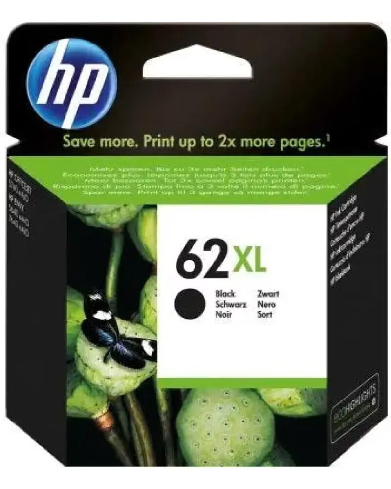 HP Cartucho 62XL BLACK