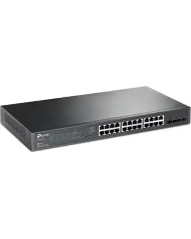 TP-LINK Switch 28 puertos 10 - 100 - 1000 poe 250w 4 sfp gestion l2 tp - link