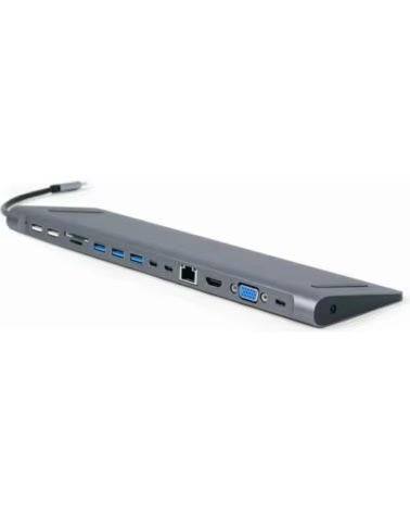 GEMBIRD ADAPTATEUR MULTIPORT USB-C 9 EN 1 HUB HDMI VGA PD LECTEUR LAN