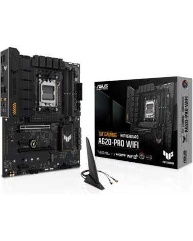 ASUS PLACA BASE TUF GAMING A620M-PRO WIFI AM5 MATX 4XDDR5