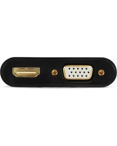 GEMBIRD HDMI MACHO A HDMI HEMBRA VGA HEMBRA CABLE BLACK