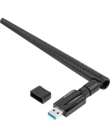 LANBERG ADAPTADOR USB WIFI 1200 MB-S DUAL BAND CON ANTENA RED
