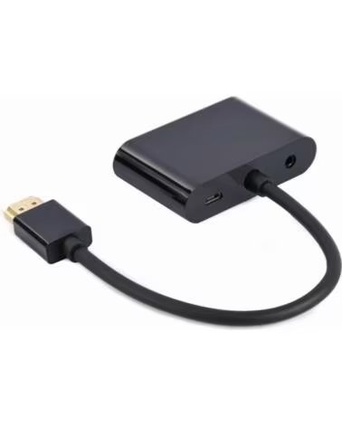 GEMBIRD HDMI MACHO A HDMI HEMBRA VGA HEMBRA CABLE BLACK