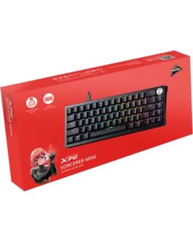 ADATA TECLADO GAMING SORCERER MINI EN USB RETROILUMINADO BLACK