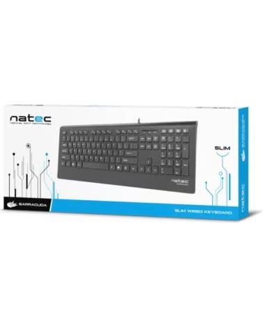 NATEC TECLADO BARRACUDA SLIM USB BLACK