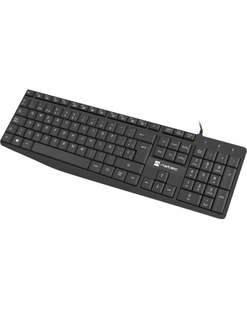 NATEC TECLADO NAUTILUS SLIM LAYOUT USB BLACK