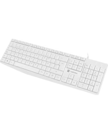 NATEC TECLADO NAUTILUS SLIM LAYOUT USB WHITE