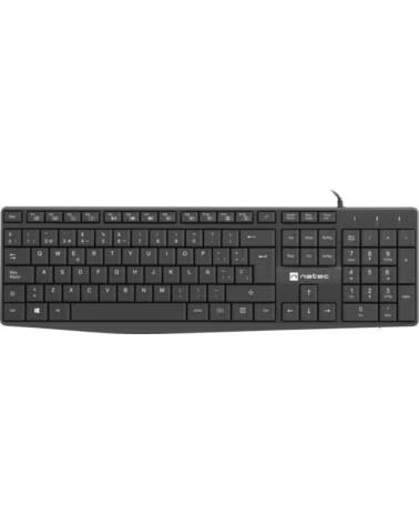NATEC TECLADO NAUTILUS SLIM LAYOUT USB BLACK