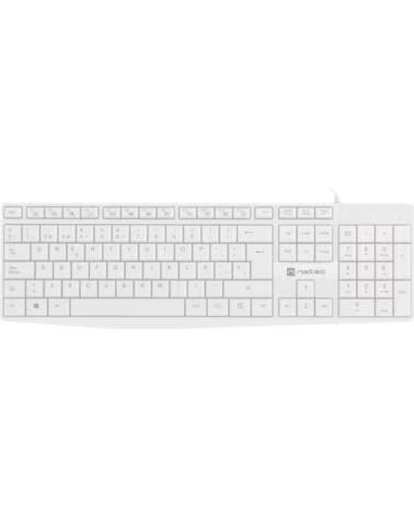 NATEC TECLADO NAUTILUS SLIM LAYOUT USB WHITE