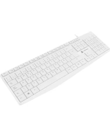 NATEC TECLADO NAUTILUS SLIM LAYOUT USB WHITE