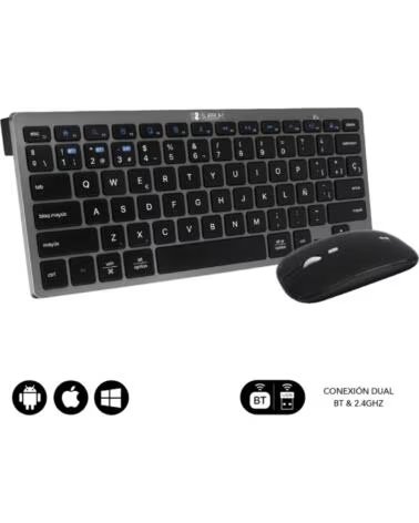 SUBBLIM COMBO TECLADO RATON MULTIDISPOSITIVO BLUETOOTH -NEGRO GREY