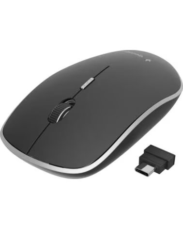 GEMBIRD RATON OPTICO 1600 DPI RECEPTOR USB-C RF INALAMBRICO BLACK