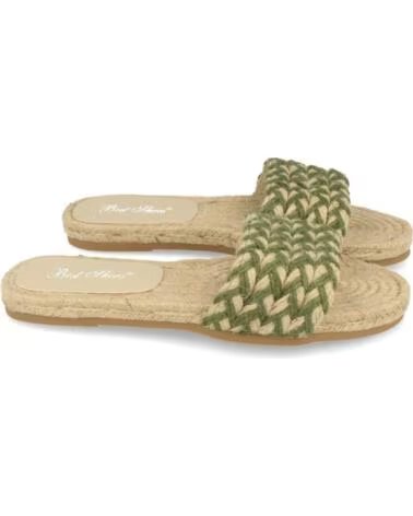 SPORT3PUNTO0 2S30 SANDALES PLATES EN JUTE ET TRESSAGE VERT VARIOS COLORES