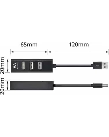 EWENT HUB USB 2 0 HIGH SPEED USB-A 4 PUERTOS BLACK