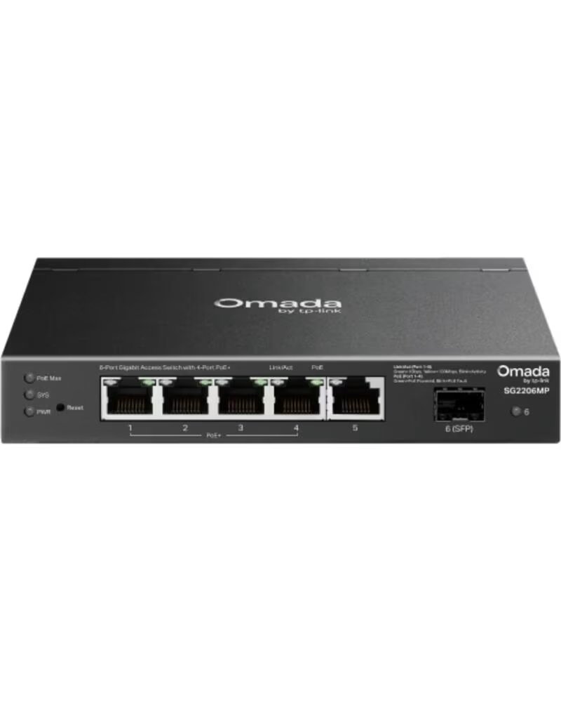 TP-LINK SWITCH POE OMADA SG2206MP 6-PUERTOS GIGABIT Y 4 PUERTOS