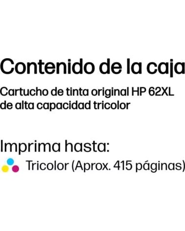 HP TINTA 62XL TRICOLOR