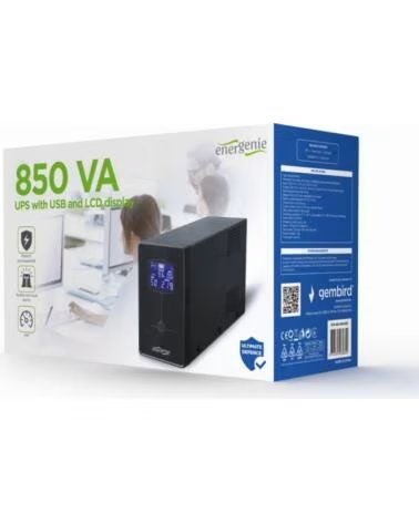 GEMBIRD SAI CON USB Y DISPLAY LCD 850 VA BLACK