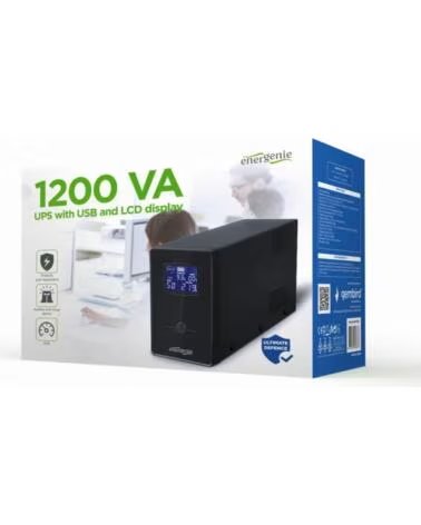 GEMBIRD SAI CON USB Y DISPLAY LCD 1200 VA BLACK