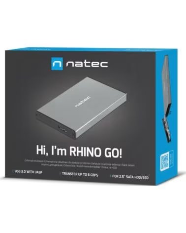 NATEC CARCASA HDD RHINO GO NKZ-1281 2 5 GREY