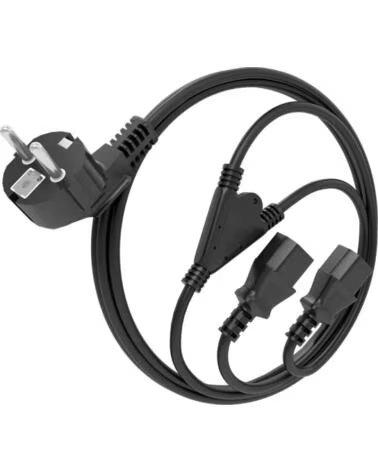 AISENS CABLE ALIMENTACION CPU CEE7-M-2XC13-H 1 8mts BLACK
