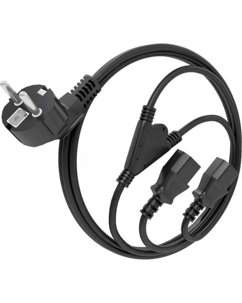 AISENS CABLE ALIMENTACION CPU CEE7-M-2XC13-H 1 8mts BLACK