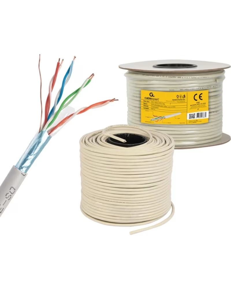 GEMBIRD CABLE FTP CAT5E CCA PREMIUM SOLIDO 100 M RED