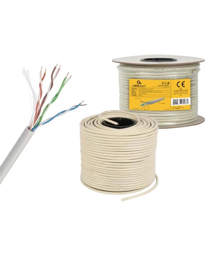 GEMBIRD CABLE UTP CAT5E CCA PREMIUM SOLIDO 100 M RED