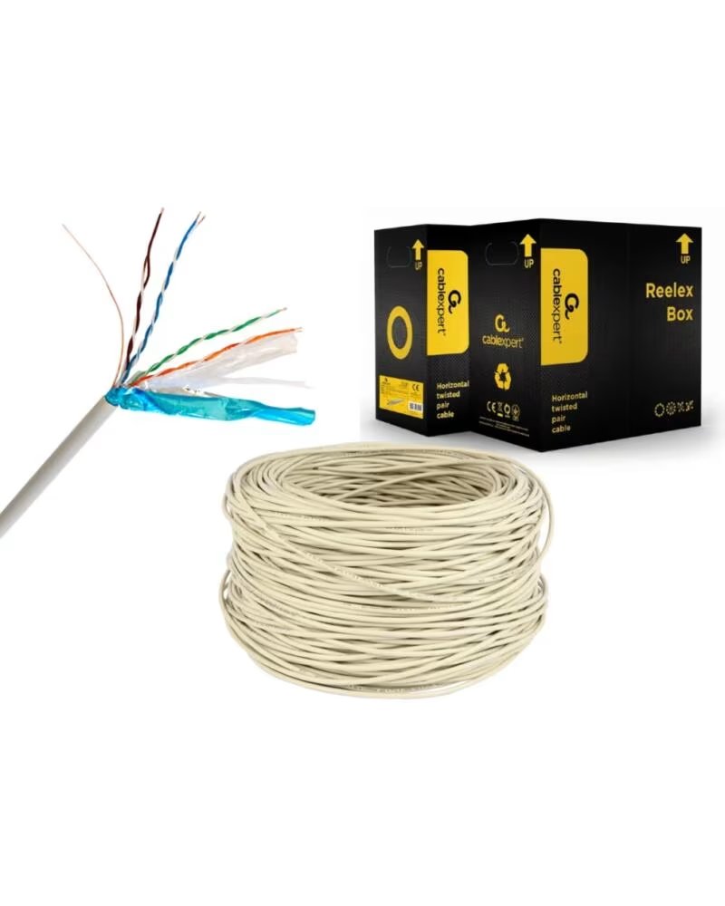GEMBIRD BOBINA CABLE CAT6 FTP PREMIUM CCA SOLIDO ECA 305 M