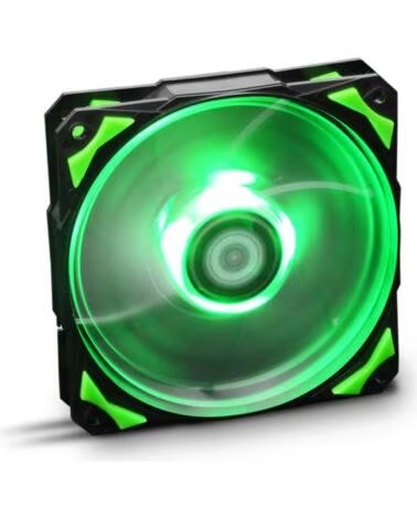 NOX VENTILADOR CAJA HUMMER H-FAN 120MM LED VERDE BLACK