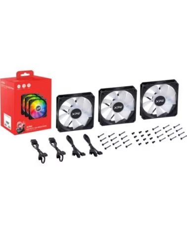 ADATA VENTILADOR CAJA VENTOR 120MM RGB X3 BLACK
